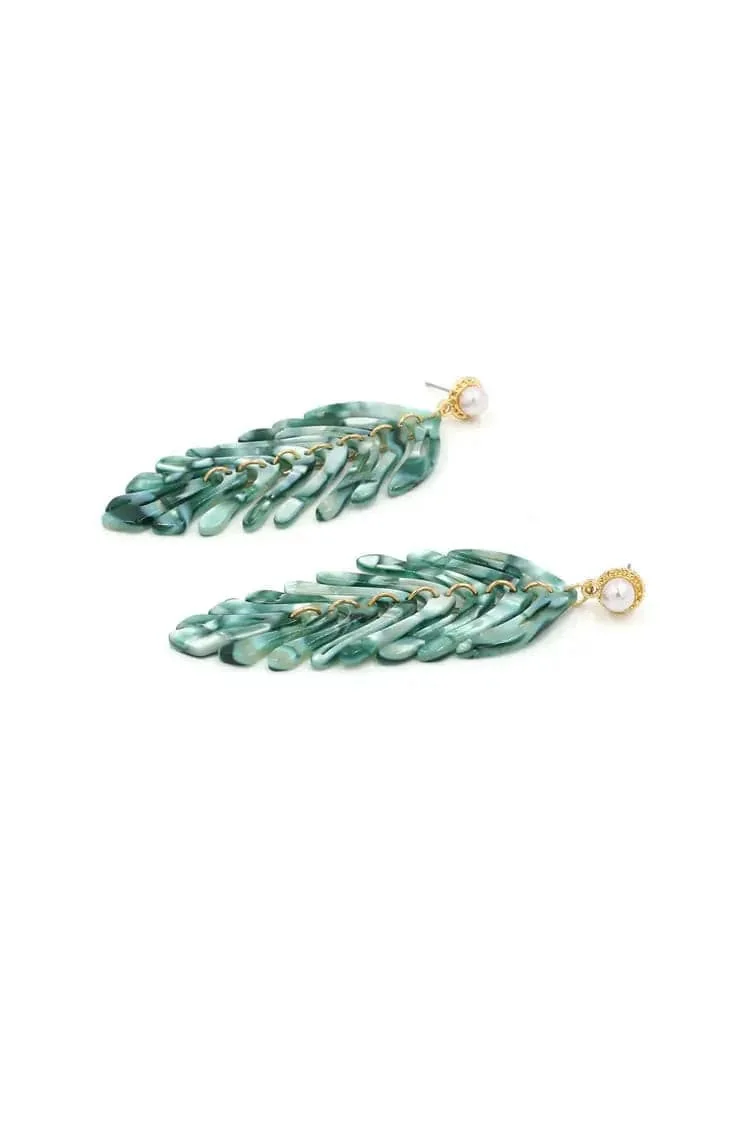 Green Leaf Earrings - Nature-Inspired Fashion Jewelry