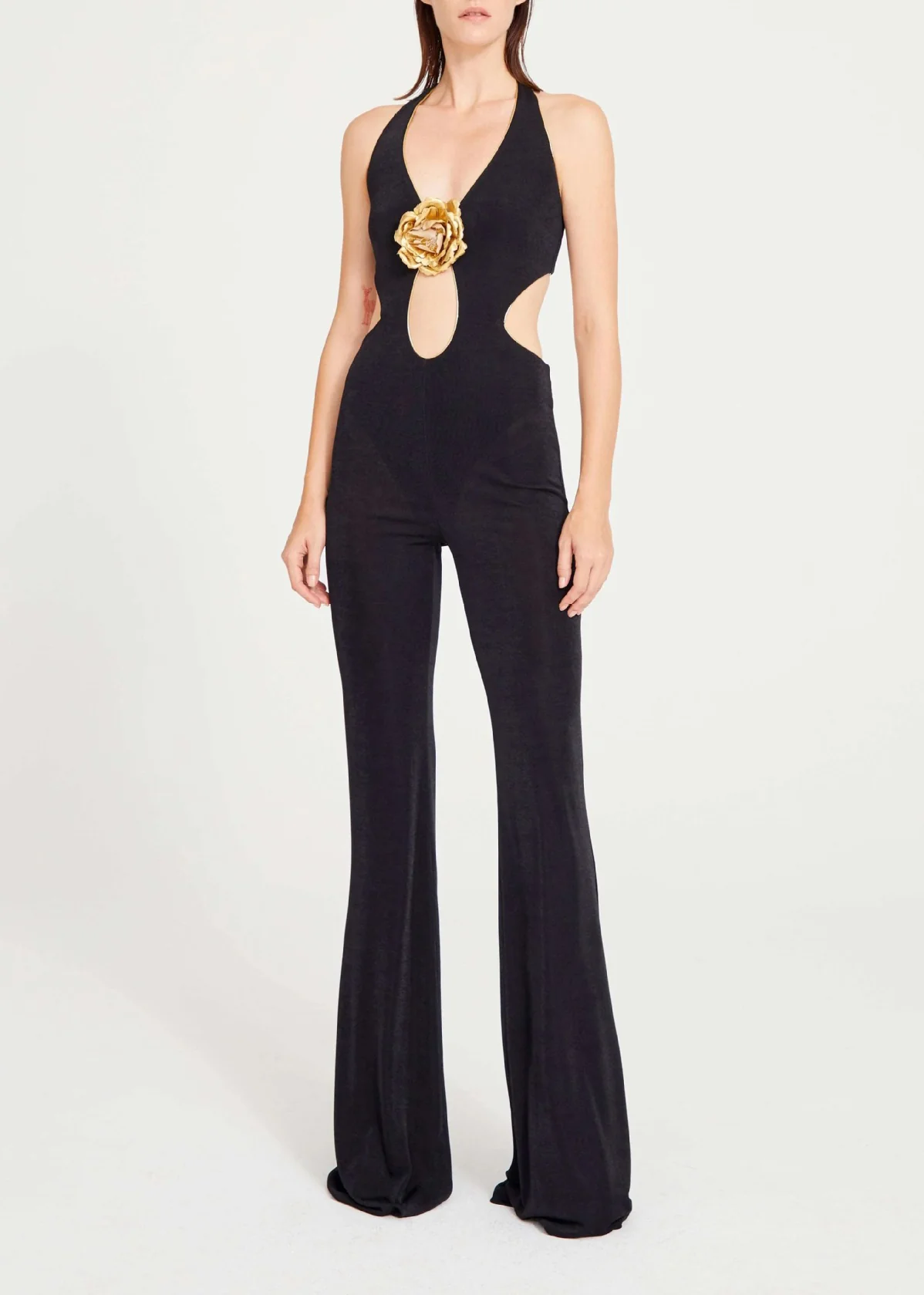 Floral Sleeveless Backless Jumpsuit in Various Sizes