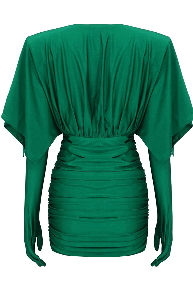 Reversible Mini Dress with Wide Shoulders - Elegant Style