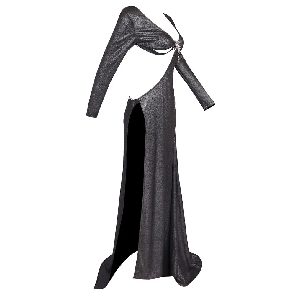 Black Cutout Backless Maxi Dress - Elegant Evening Gown