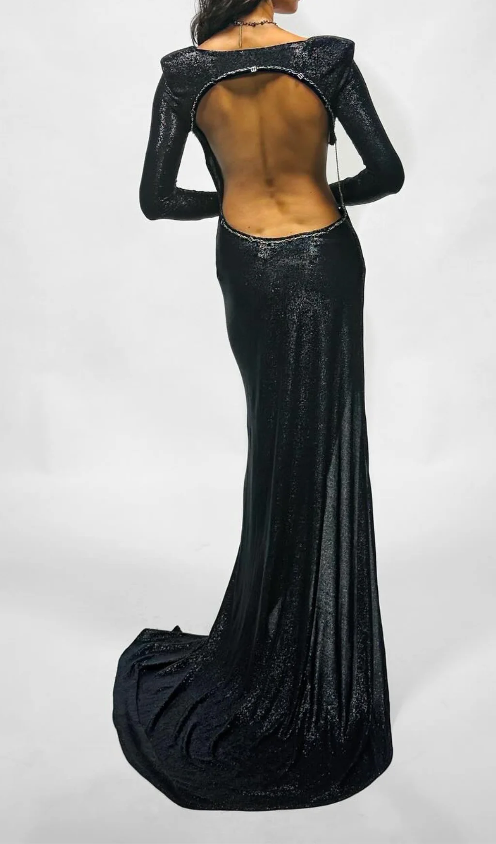 Black Cutout Backless Maxi Dress - Elegant Evening Gown