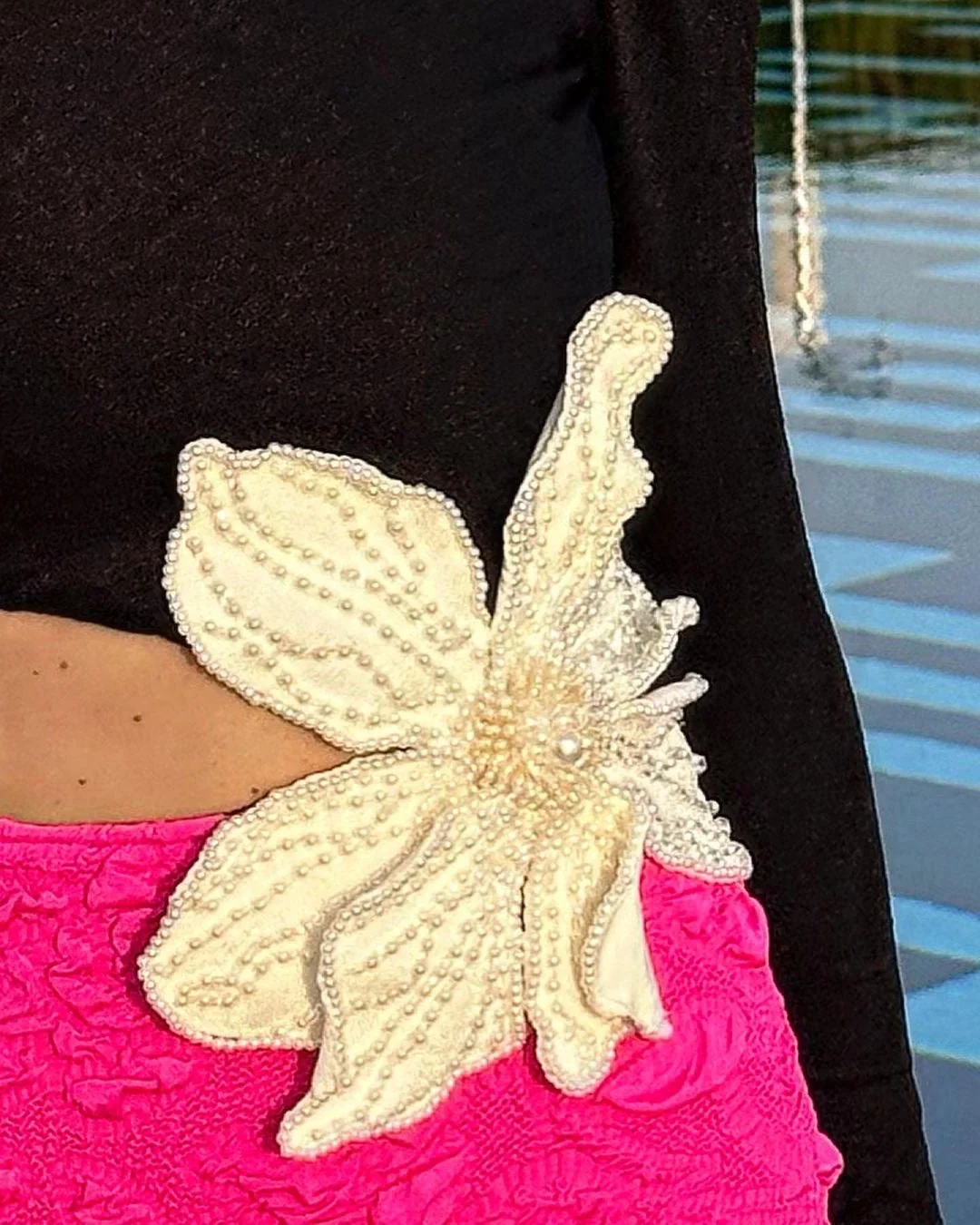 Colorblock Floral One-Shoulder Bandage Maxi Dress