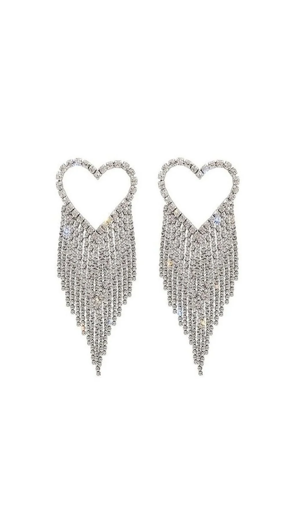 Trendy Rhinestone Tassel Earrings - Fashion Jewelry for Women