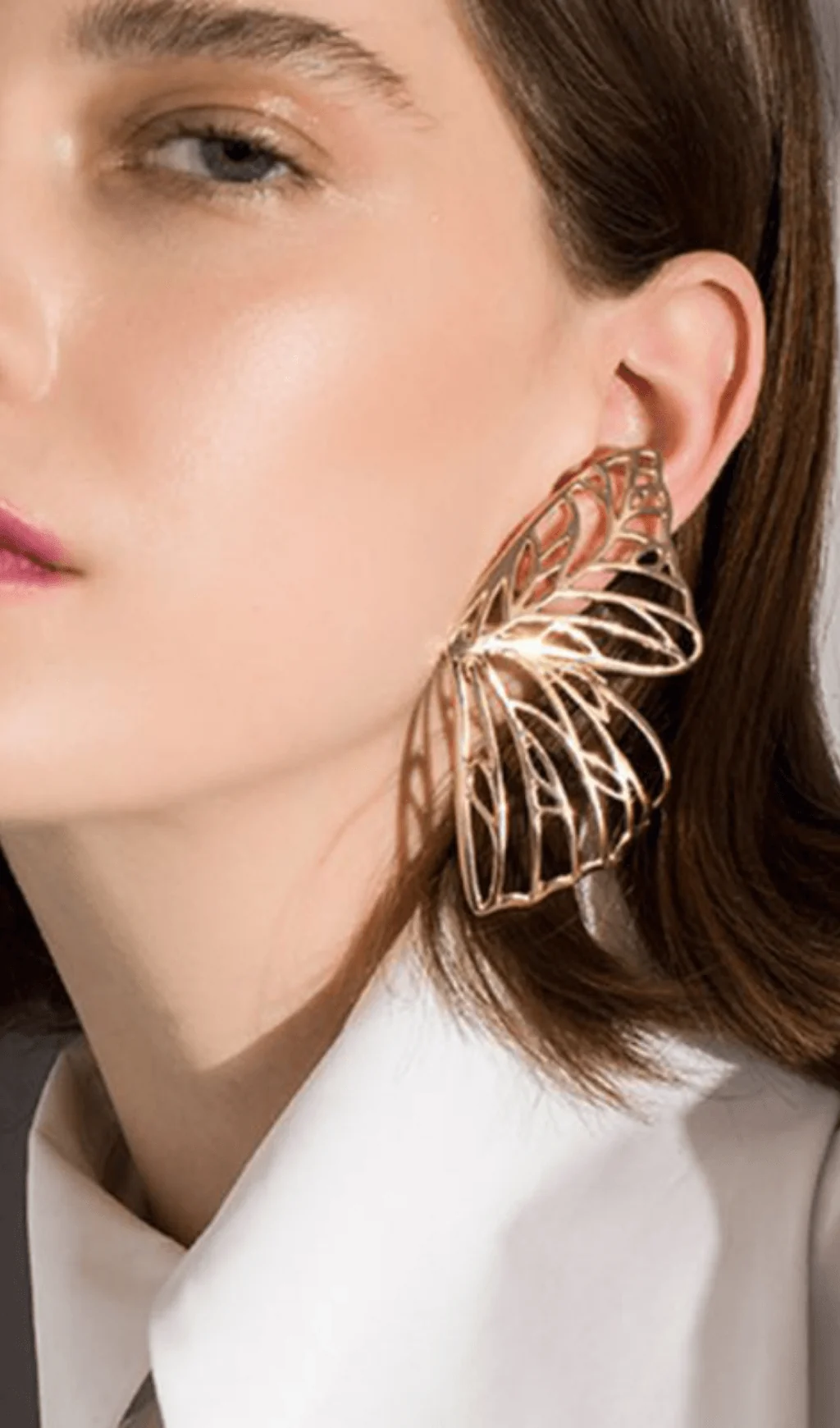 Butterfly Dangle Earrings in Alloy - Elegant Gold & Silver Options