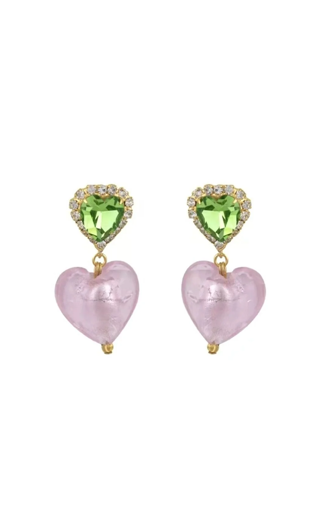 Heart Shaped Crystal Earrings - Stylish Womens Jewelry