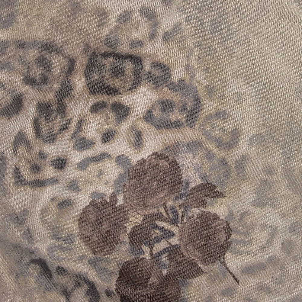 Cream Floral Print Maxi Dress with Lace-Up Back - Elegant and Stylish