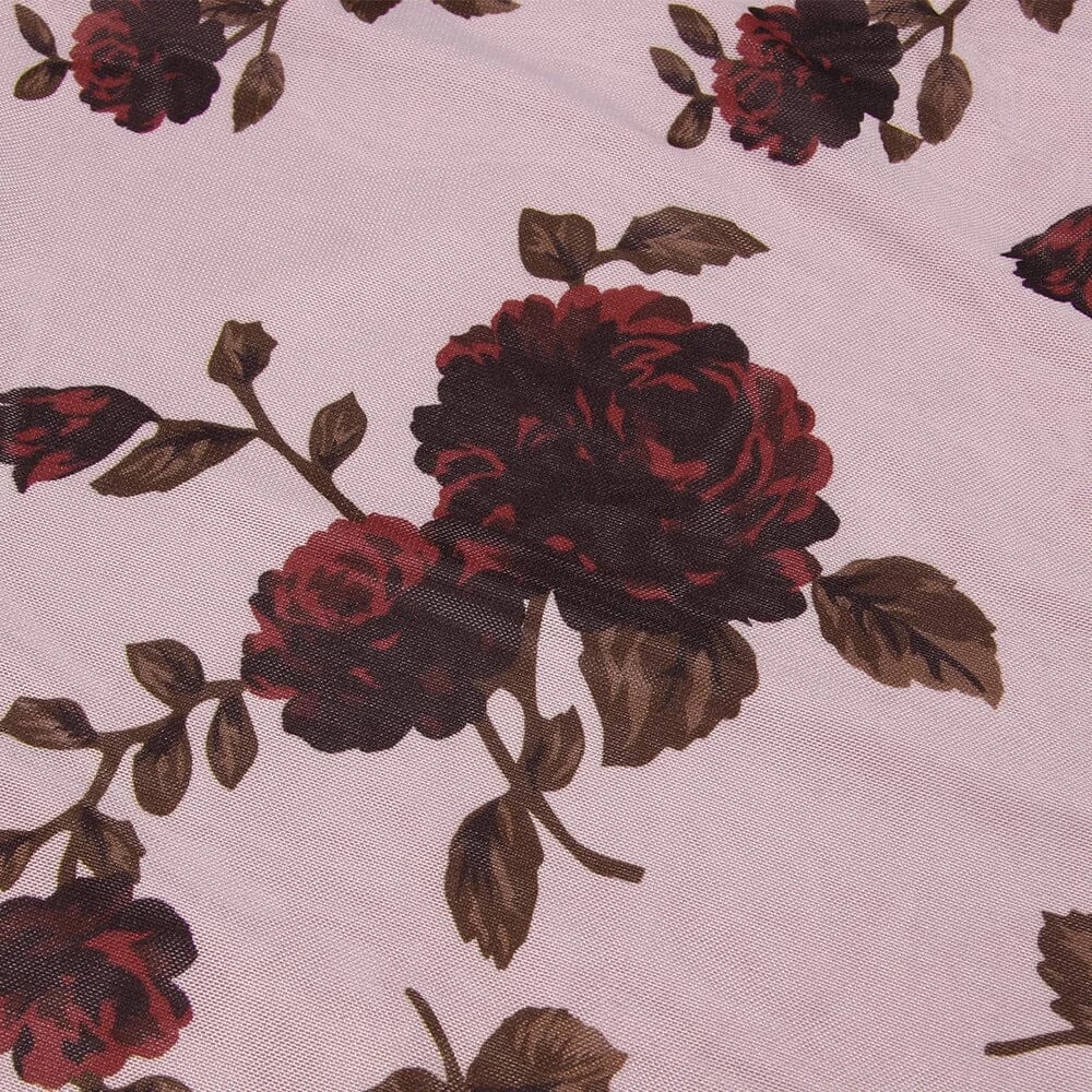 Pink Floral Devore Open Back Maxi Dress