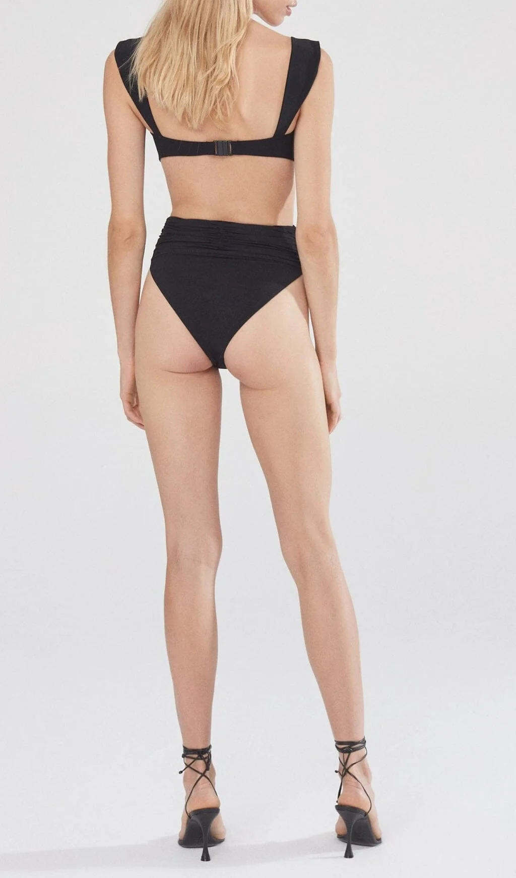 Black Rose Embellished Bikini Suit