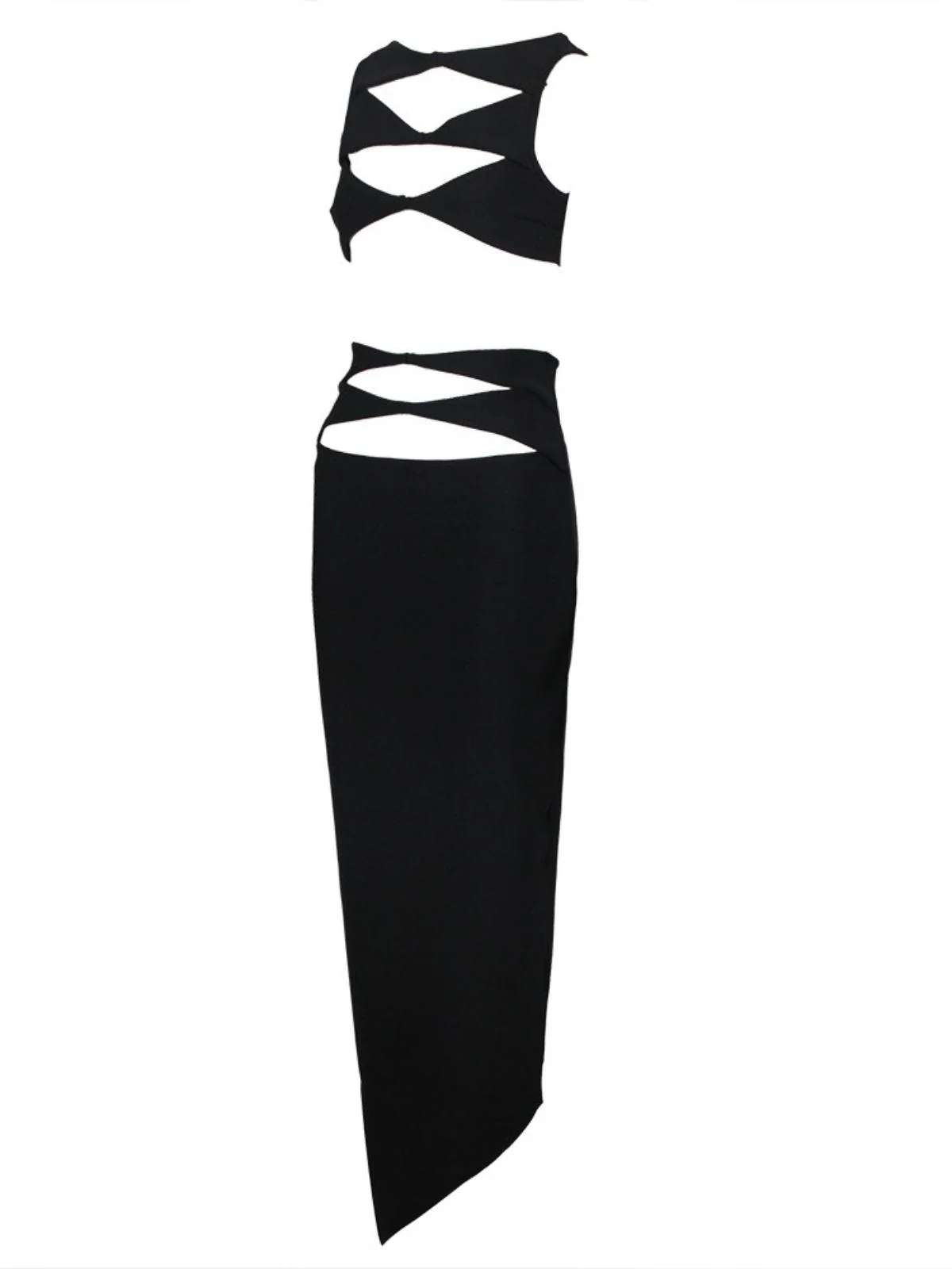 Black Bandage Cutout Set for Elegant Parties