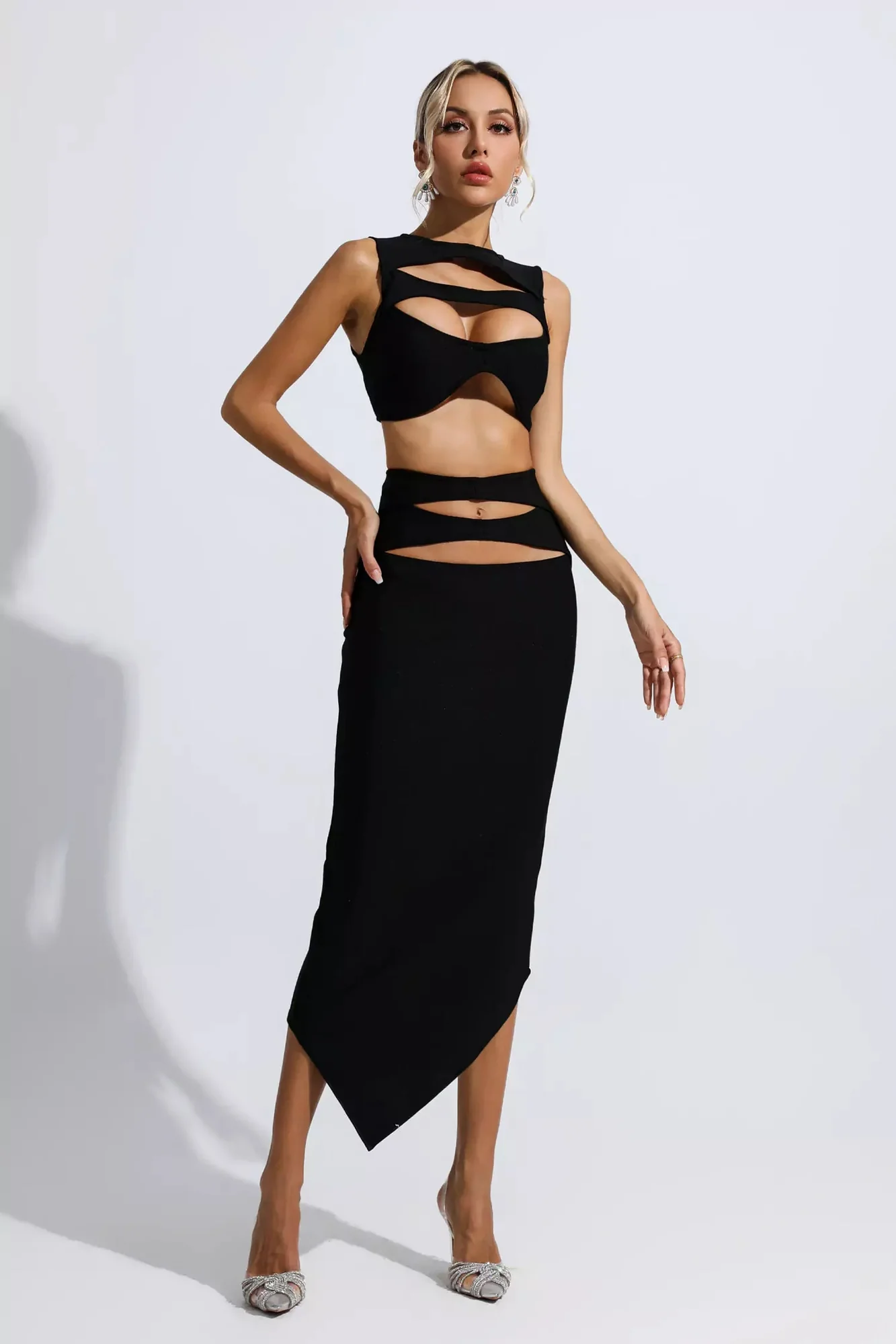 Black Bandage Cutout Set for Elegant Parties