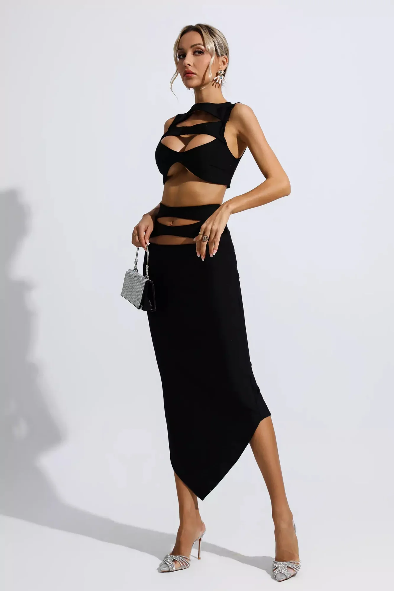 Black Bandage Cutout Set for Elegant Parties