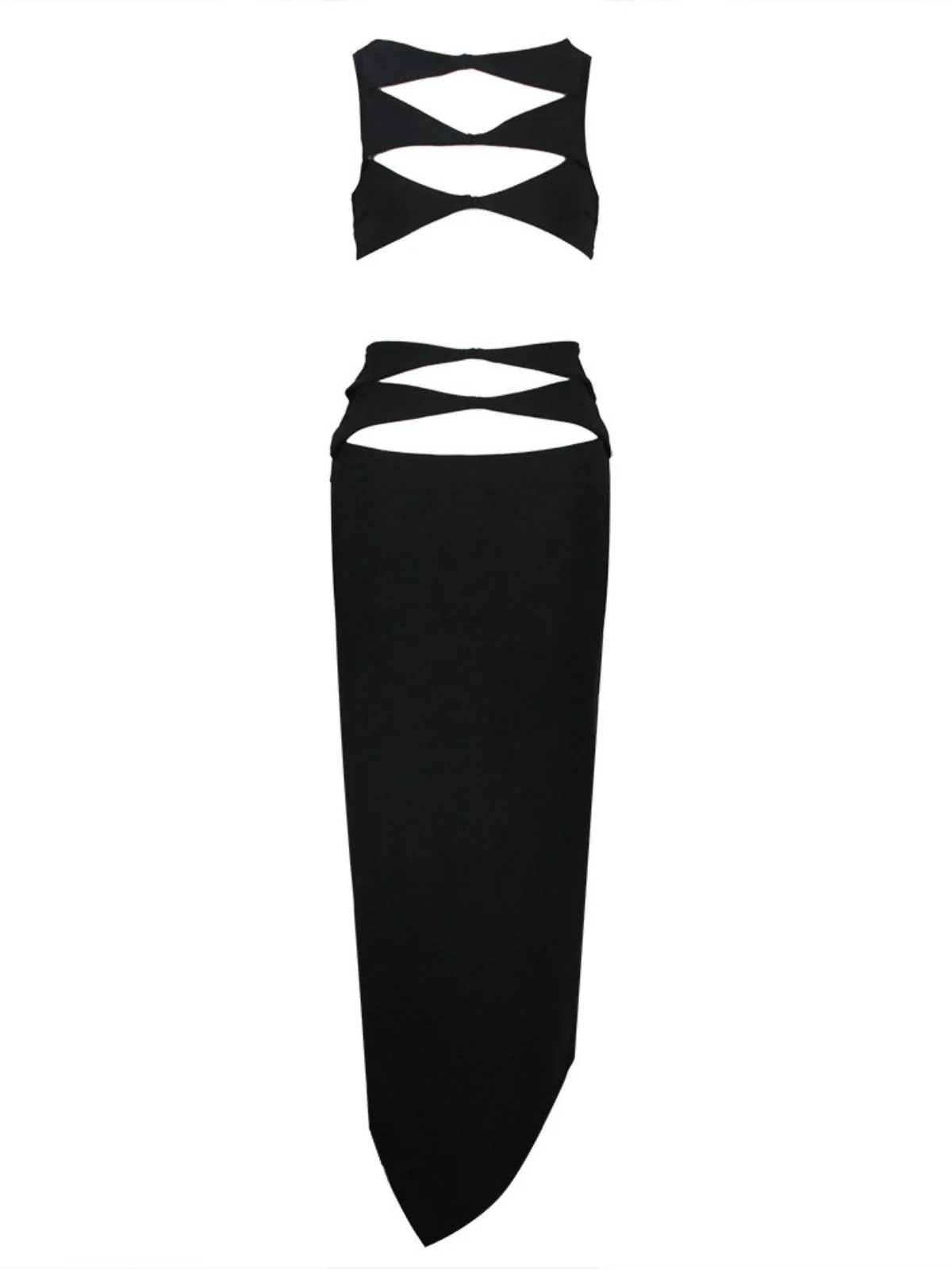 Black Bandage Cutout Set for Elegant Parties