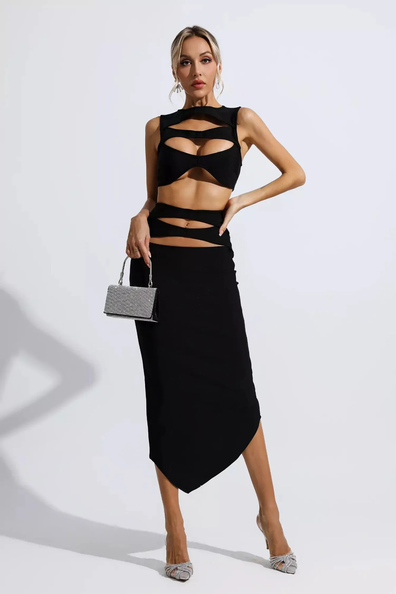 Black Bandage Cutout Set for Elegant Parties