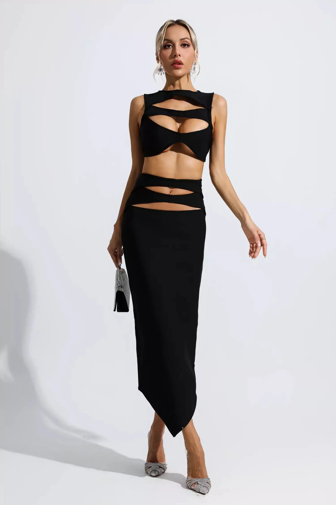 Black Bandage Cutout Set for Elegant Parties