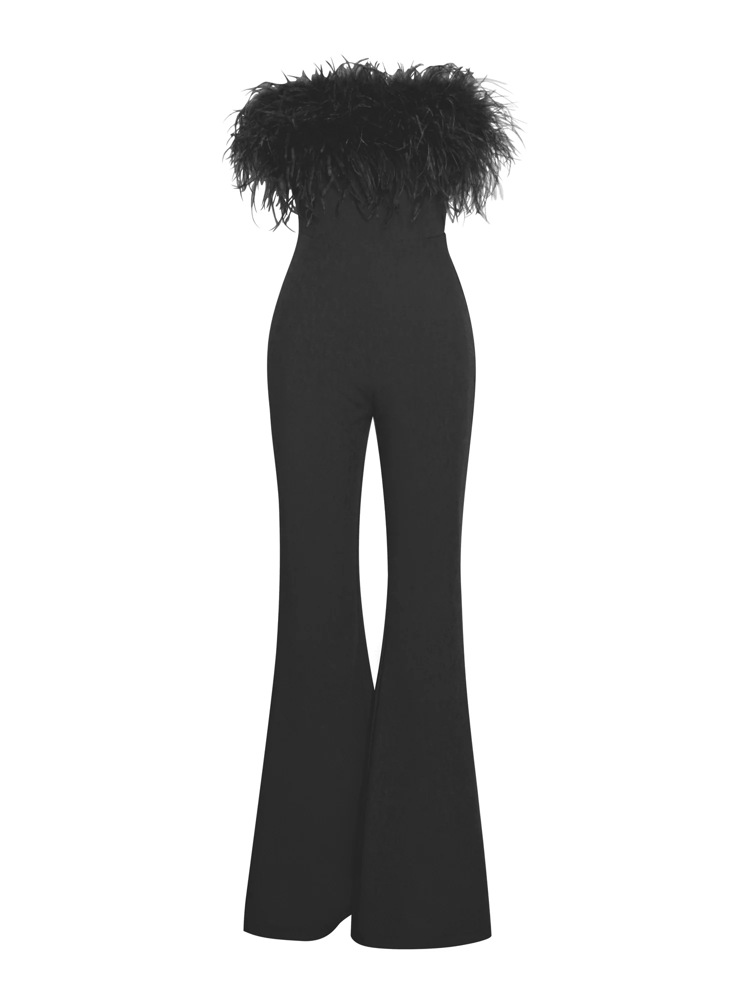 Feather Bandage Strapless Jumpsuit - Trend-Setting Style