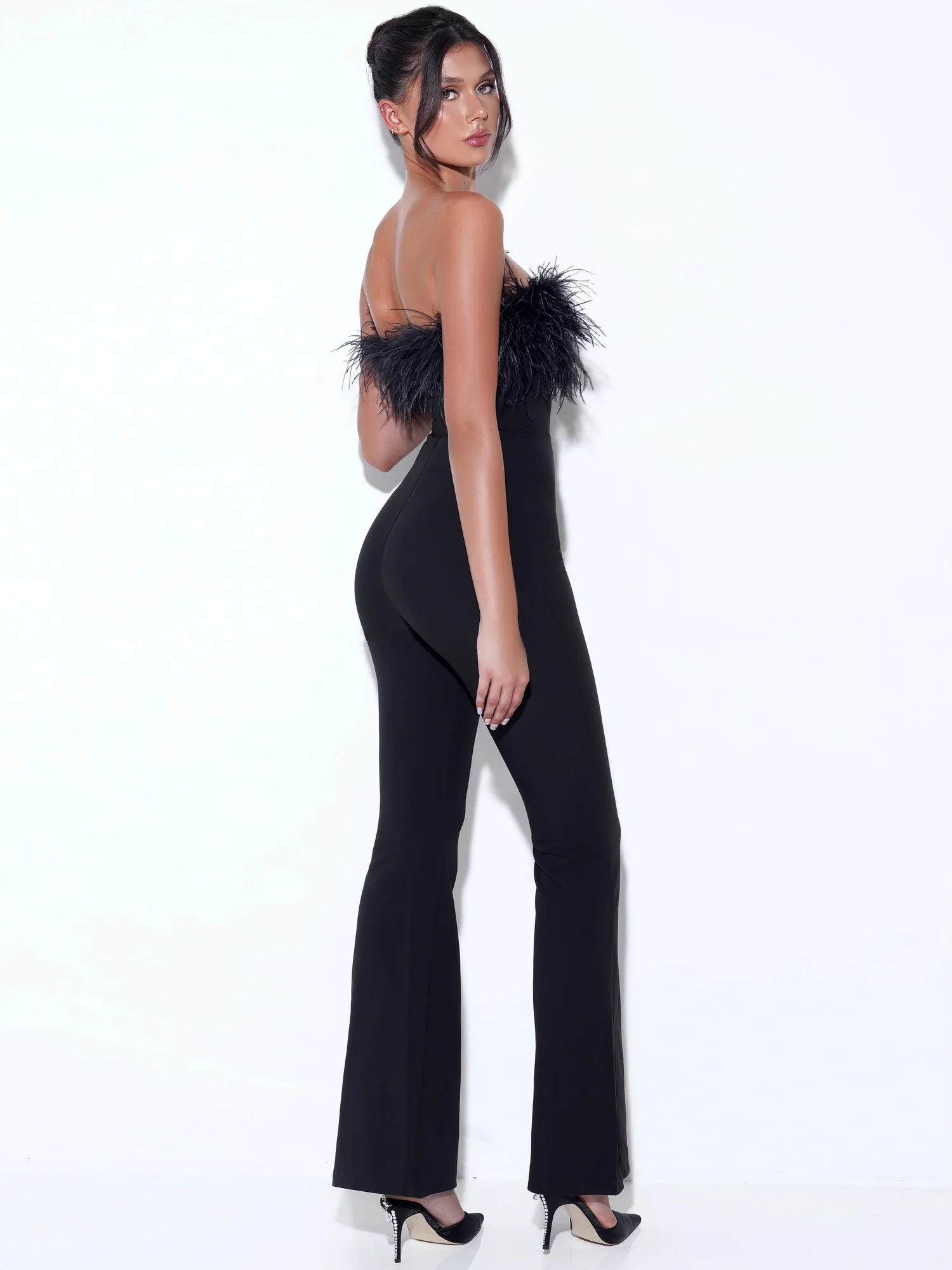 Feather Bandage Strapless Jumpsuit - Trend-Setting Style