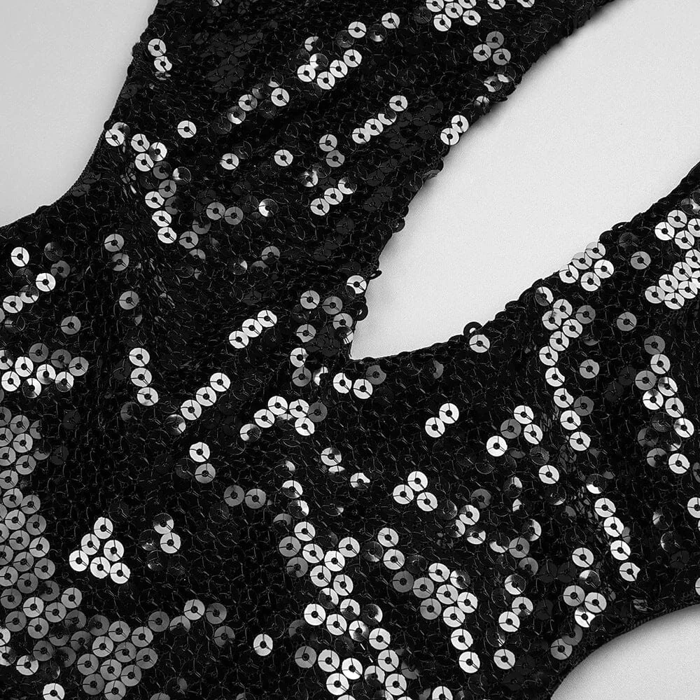 Black Front Cutout Backless Maxi Dress