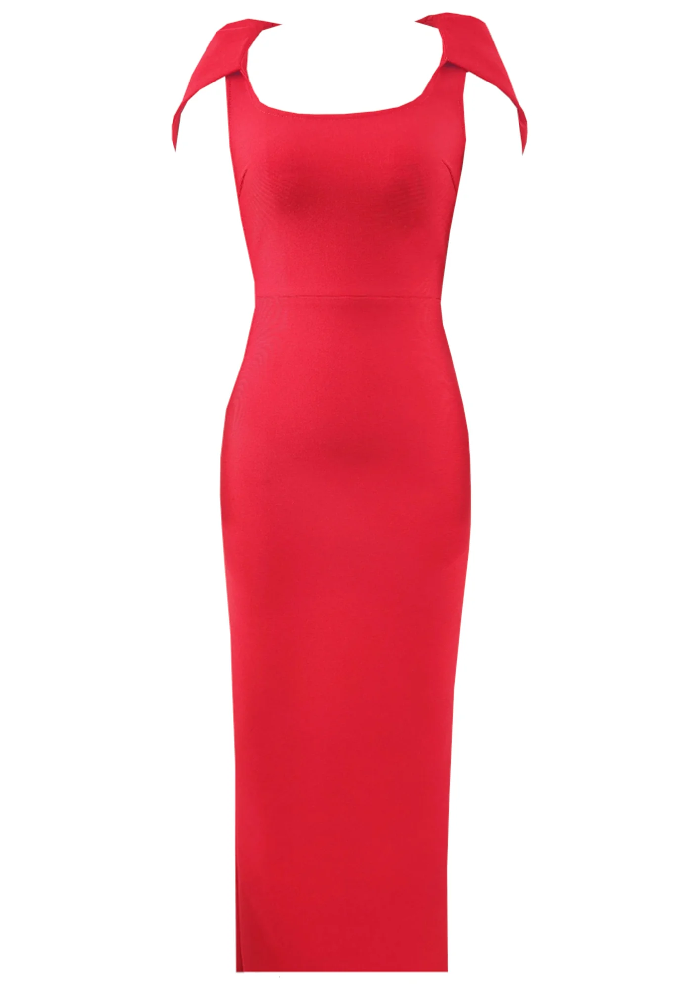 Red Cape Sleeveless Maxi Dress - High Quality Fabric