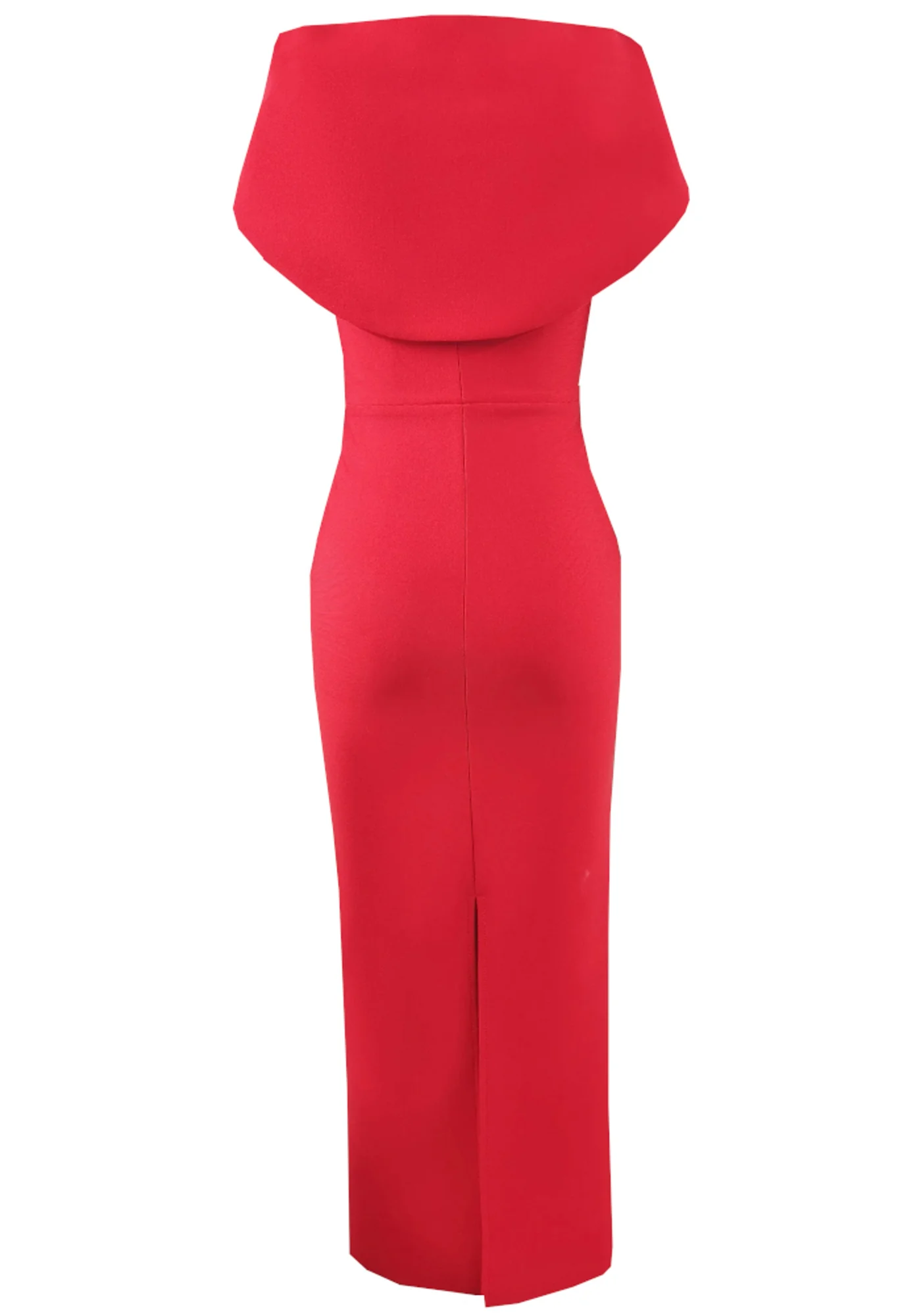 Red Cape Sleeveless Maxi Dress - High Quality Fabric
