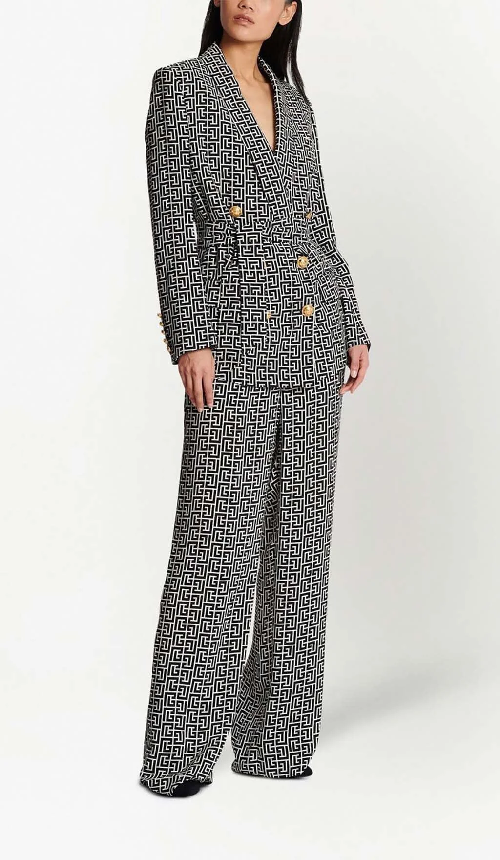 Vibrant Colorblock Double-Breasted Blazer Dress