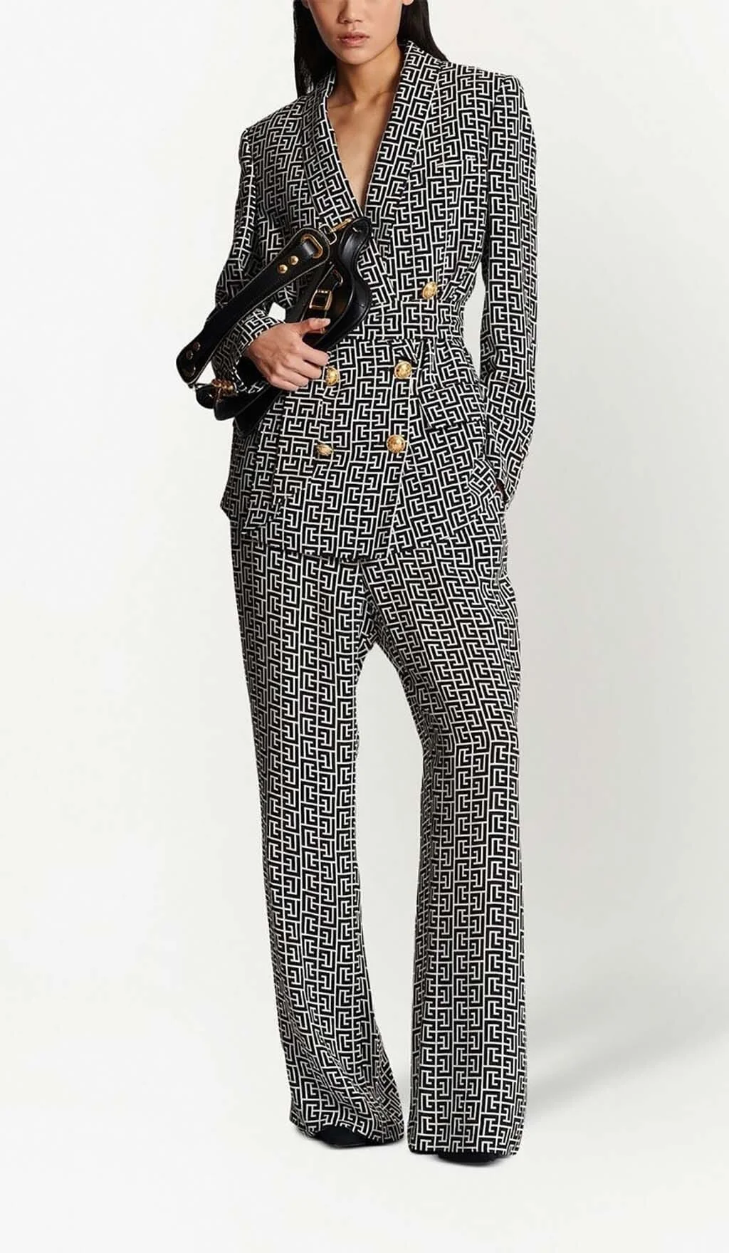 Vibrant Colorblock Double-Breasted Blazer Dress