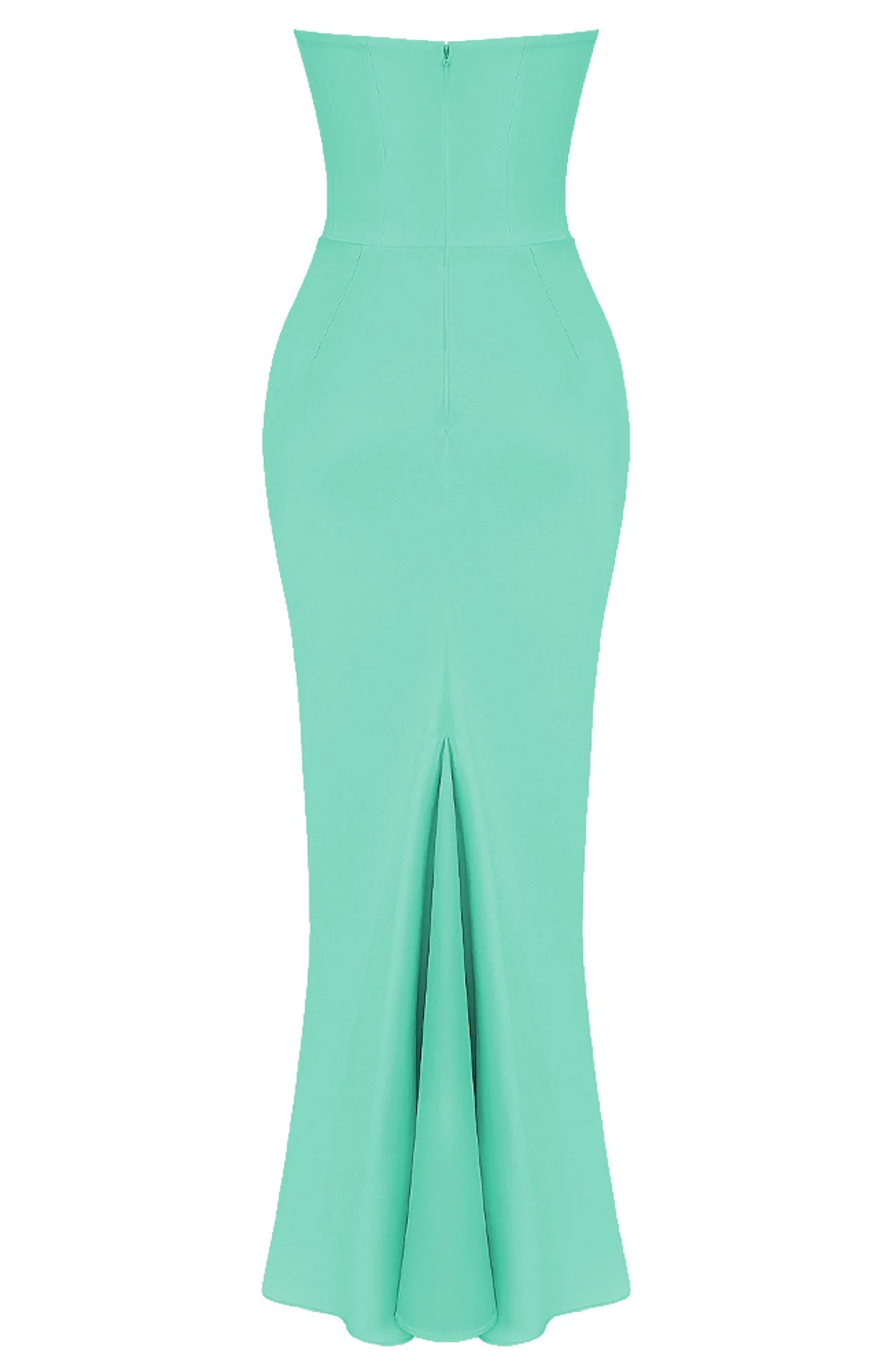 Green Strapless Corset Maxi Dress