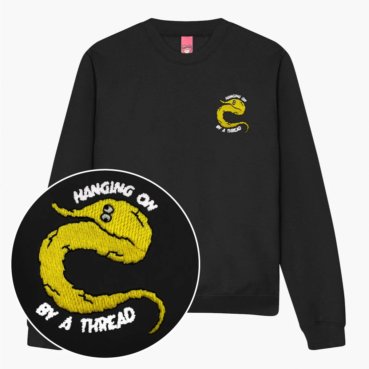 Embroidered Yellow Worm Sweatshirt - Premium Unisex Shirt