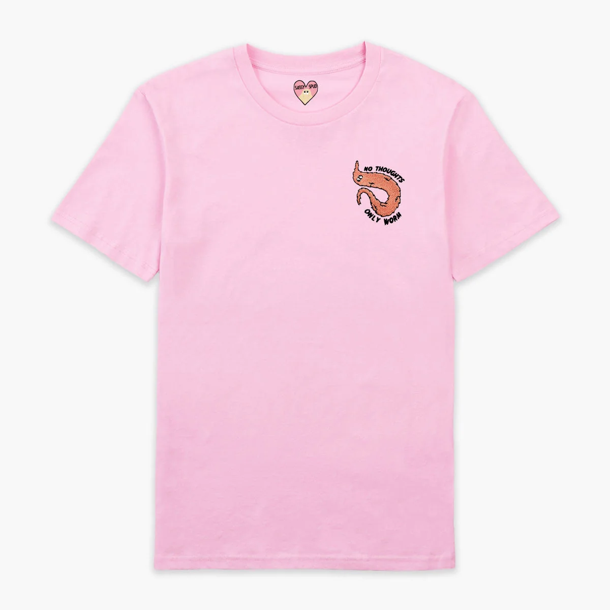 Embroidered Orange Worm Unisex T-Shirt - Eco-Friendly & Organic Cotton