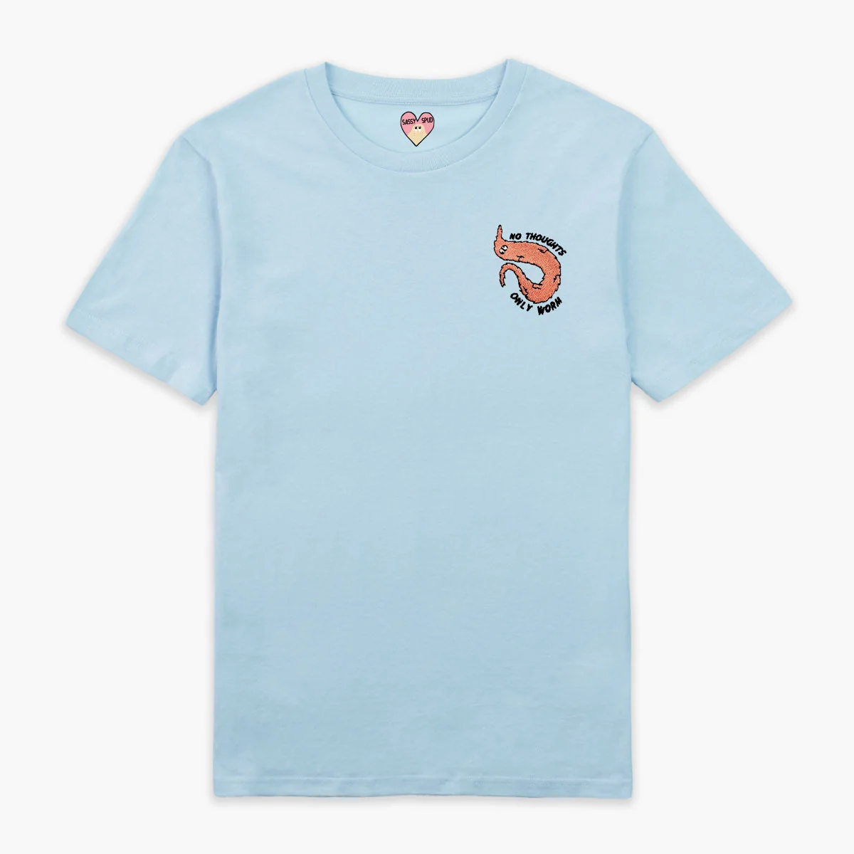 Embroidered Orange Worm Unisex T-Shirt - Eco-Friendly & Organic Cotton