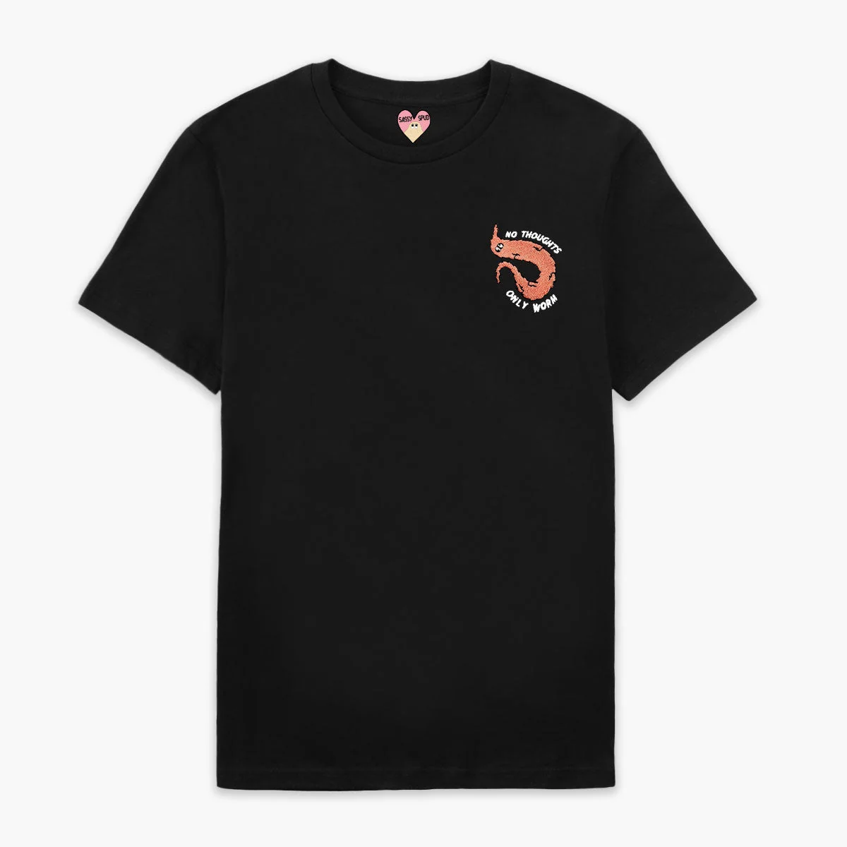 Embroidered Orange Worm Unisex T-Shirt - Eco-Friendly & Organic Cotton
