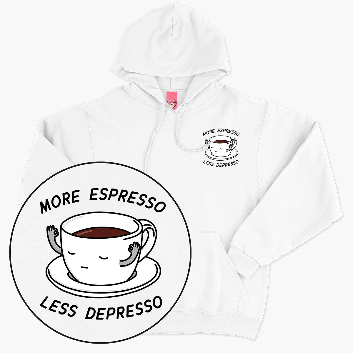 Ethically Printed Coffee Lover Hoodie in Unisex Fit