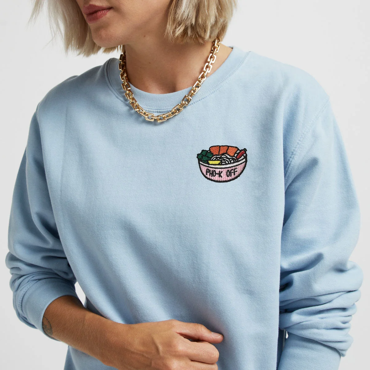 Embroidered Unisex Sweatshirt with Cute Detail