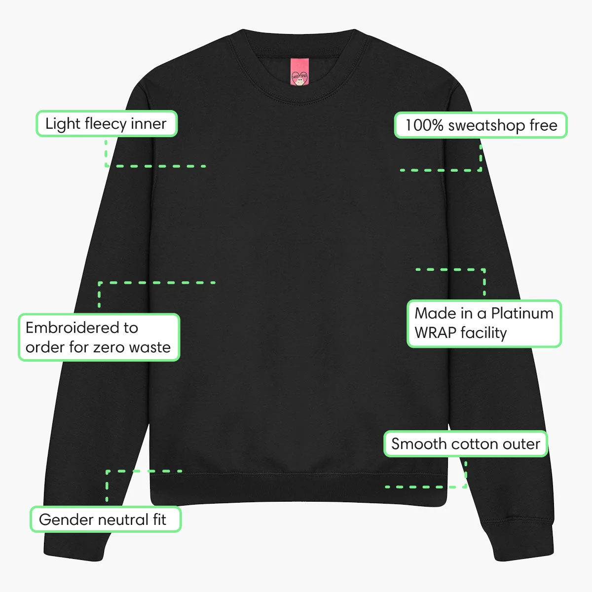 Cozy Embroidered Sweatshirt - Unisex Fit