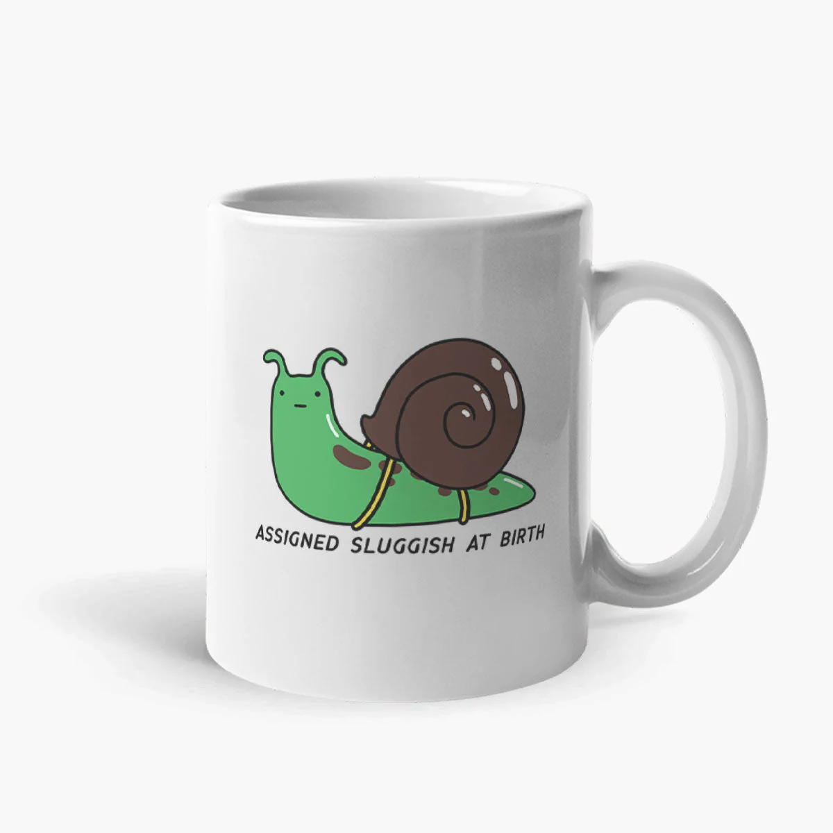 Sassy Snail Design 11oz White Ceramic Coffee Mug
