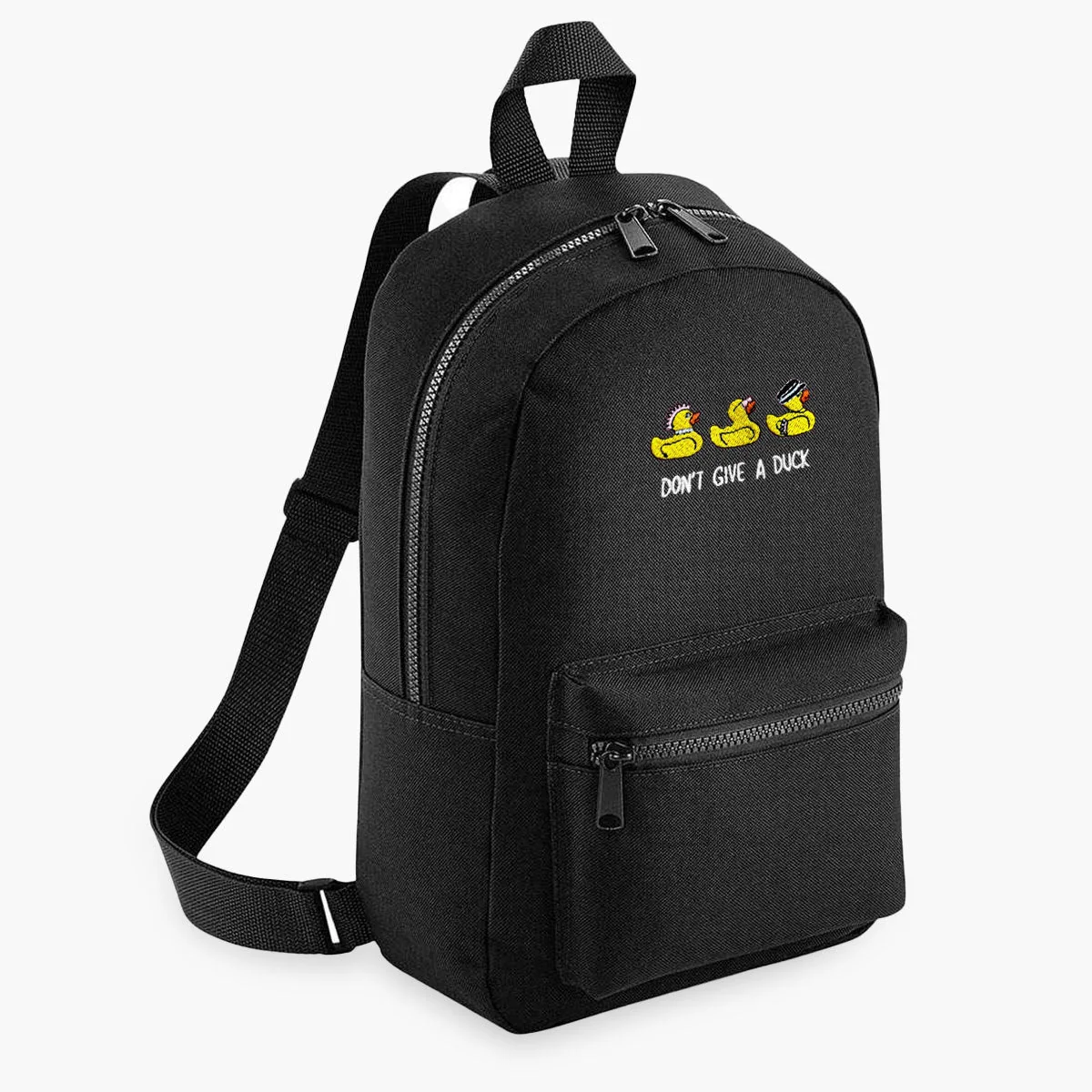 Embroidered Duck Mini Backpack - Durable and Vegan