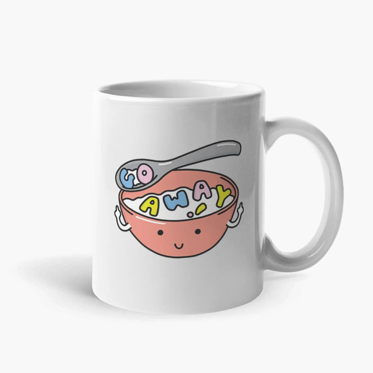 Funny White Ceramic Coffee Mug - Morning Persons Delight