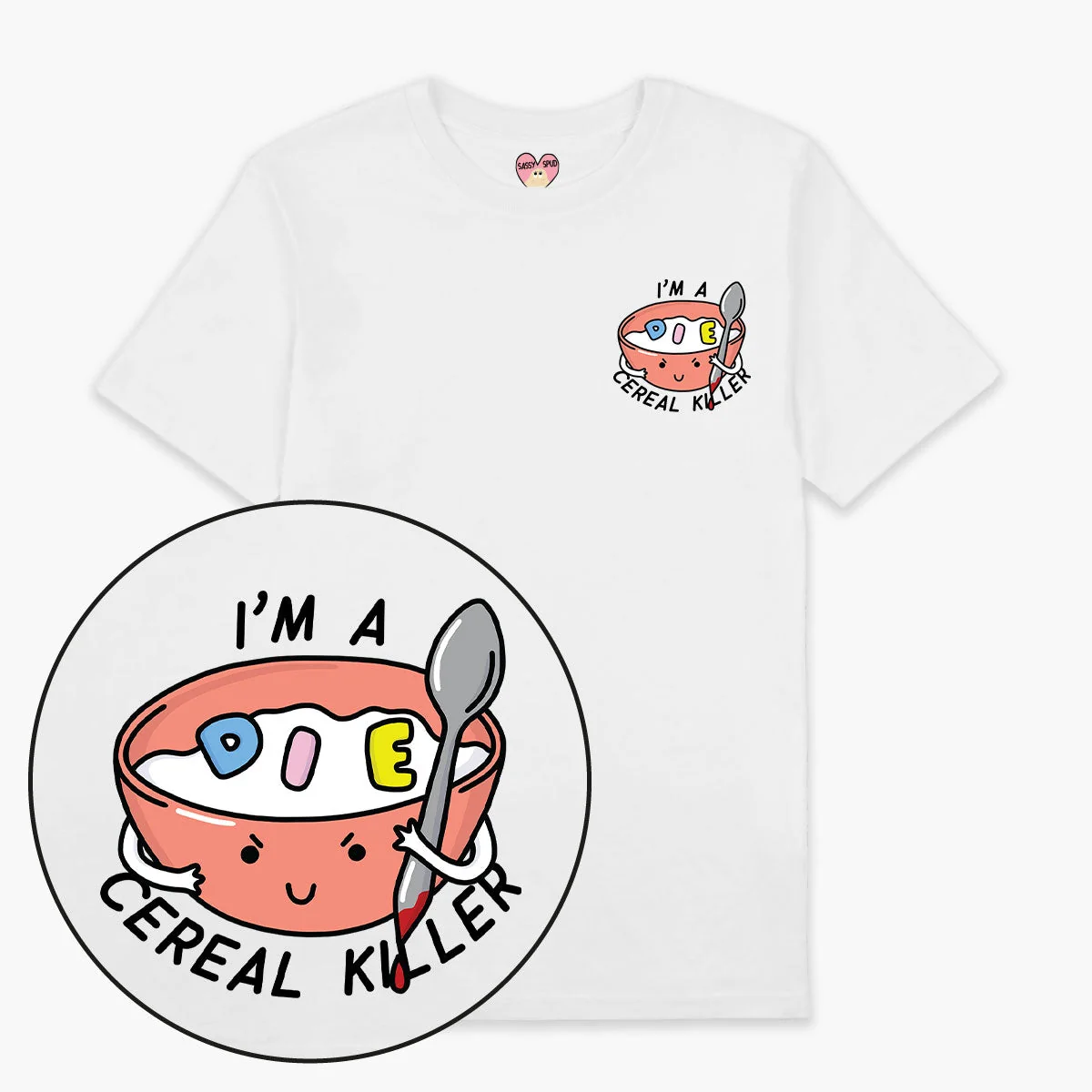 Organic Cotton Cereal Print Tee - Unisex Fit