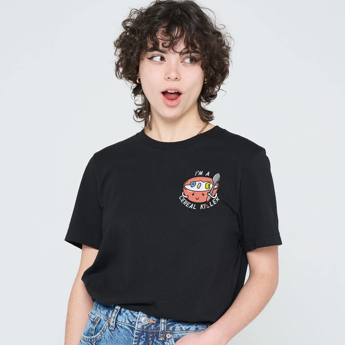 Organic Cotton Cereal Print Tee - Unisex Fit