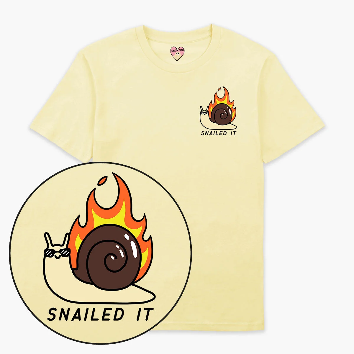 Sassy Spud Organic Cotton T-Shirt | Unique Snailed Design