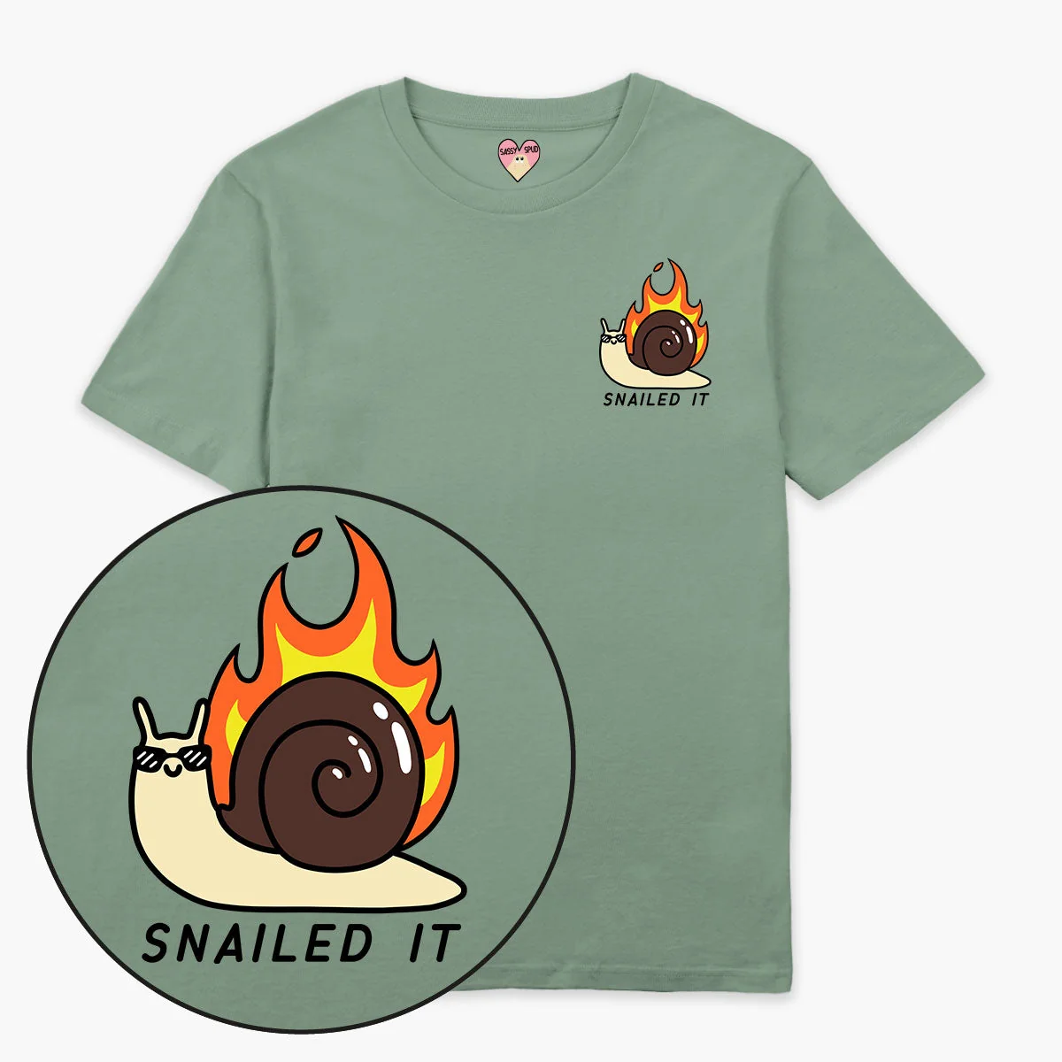 Sassy Spud Organic Cotton T-Shirt | Unique Snailed Design