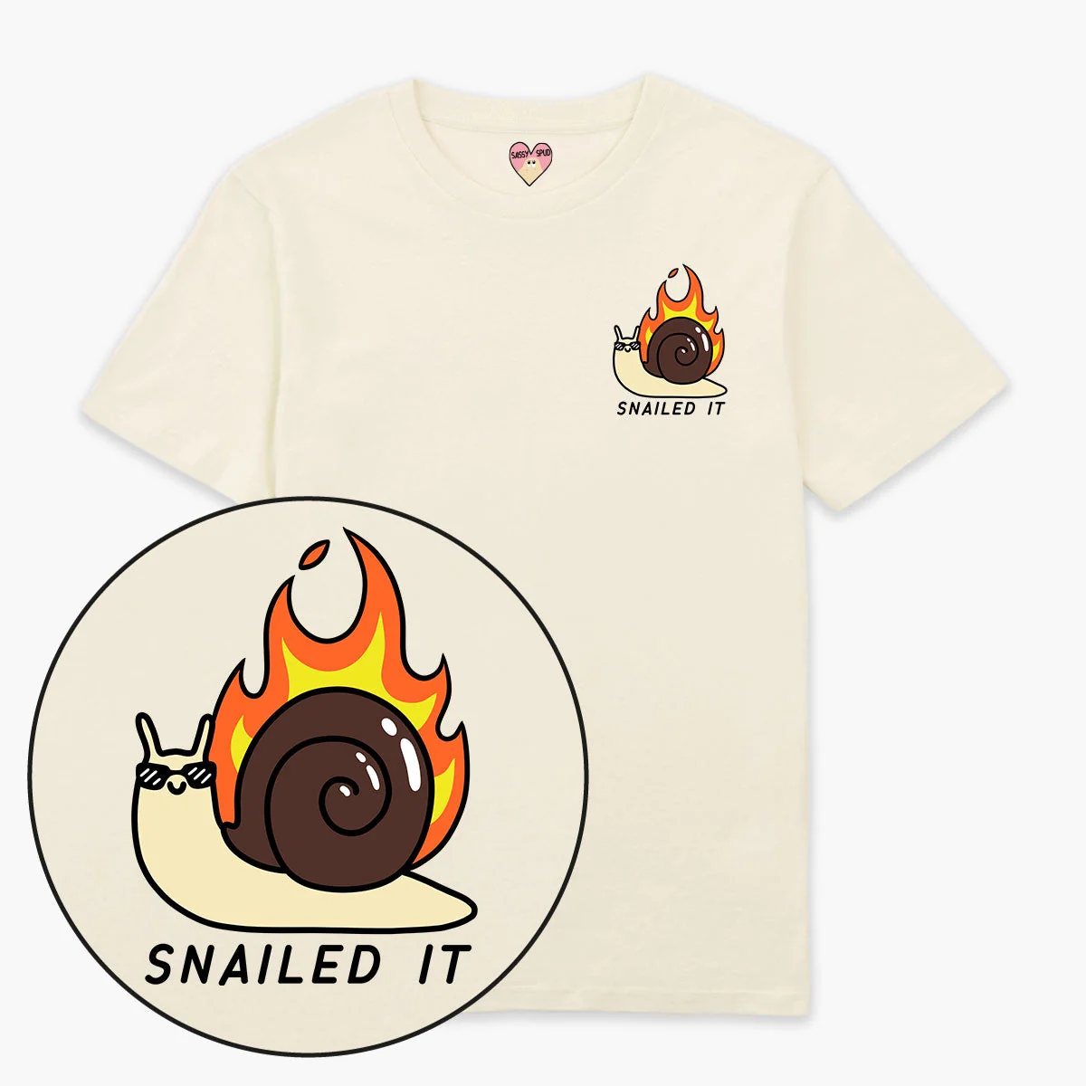 Sassy Spud Organic Cotton T-Shirt | Unique Snailed Design