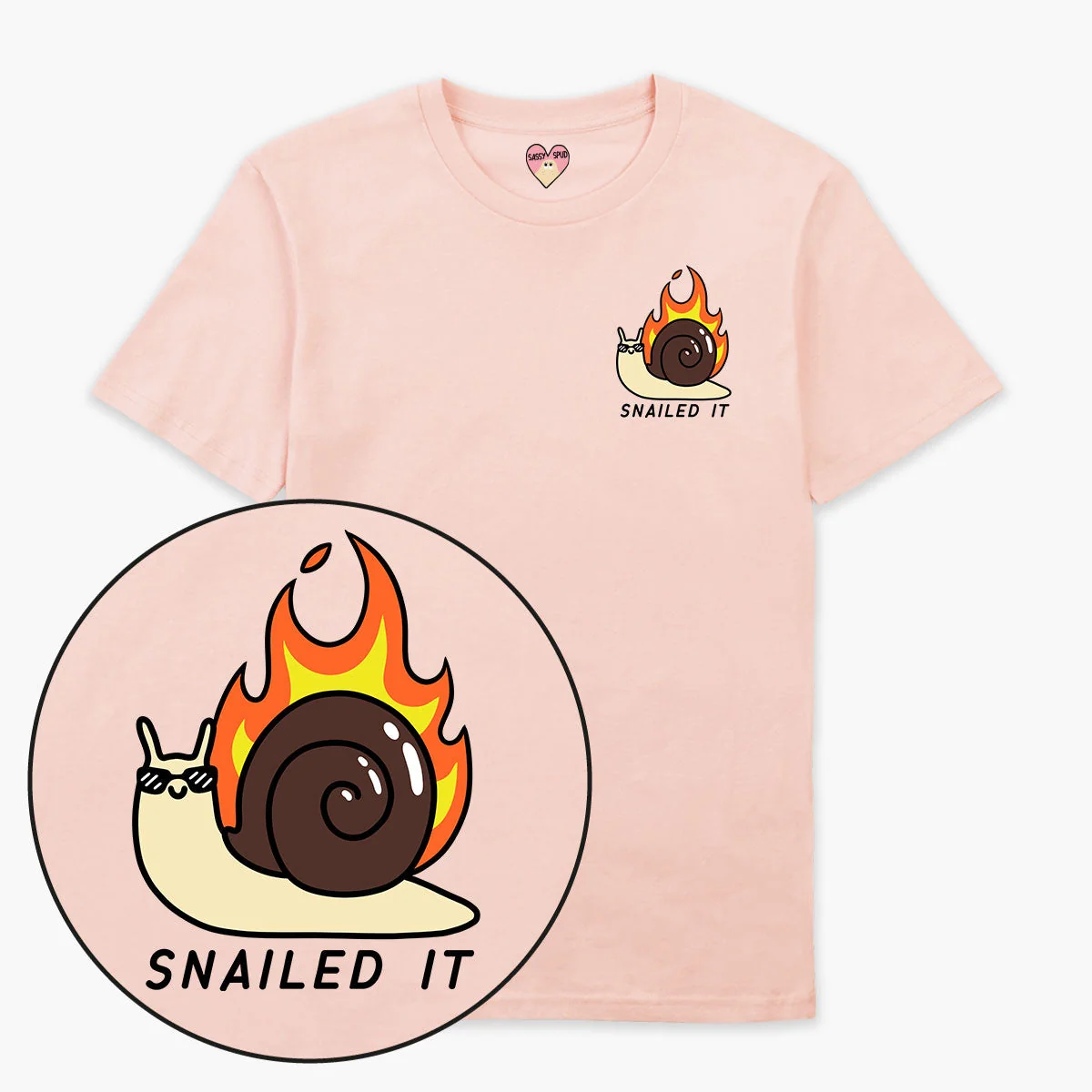 Sassy Spud Organic Cotton T-Shirt | Unique Snailed Design