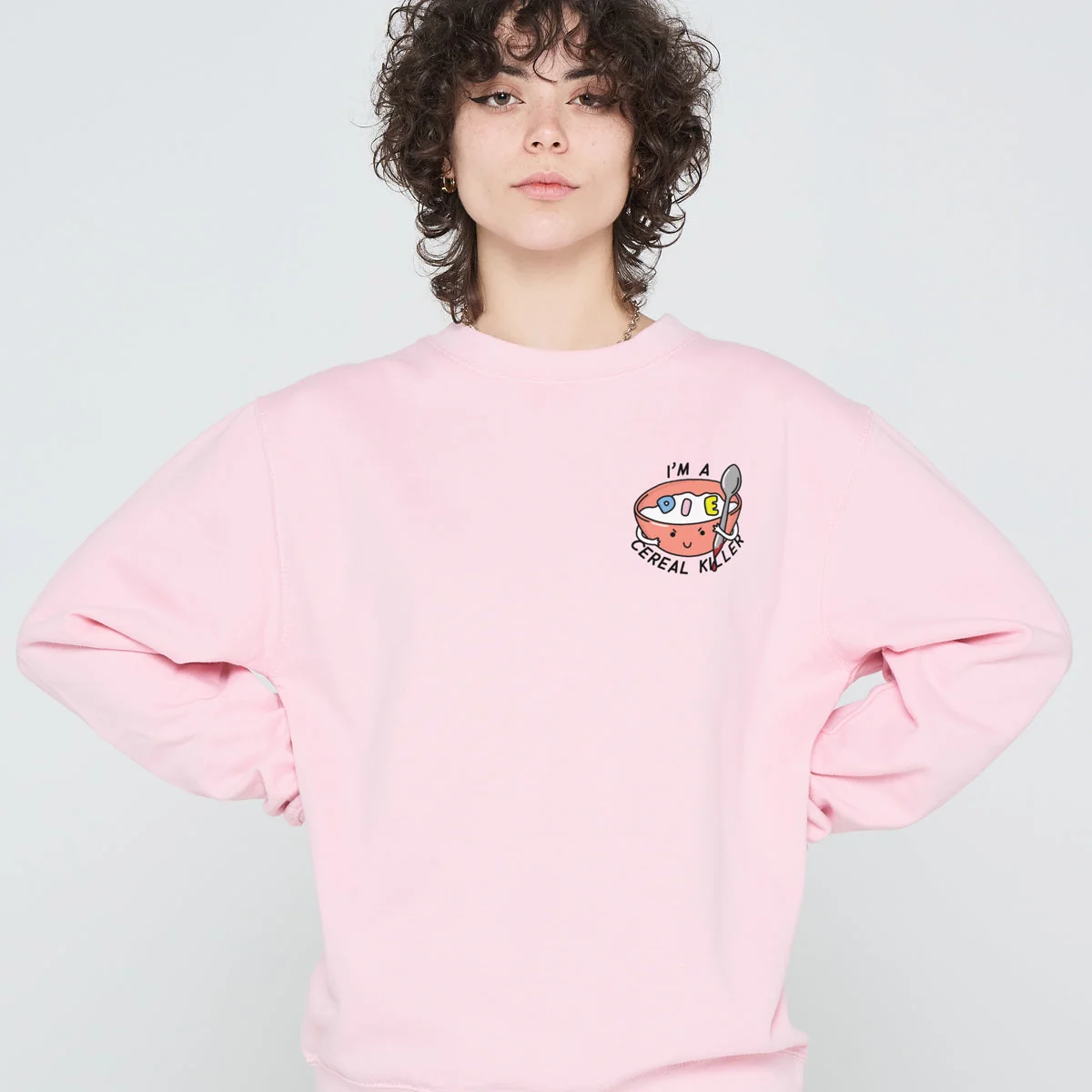Funny Cereal Print Sweatshirt for Unisex Wearers