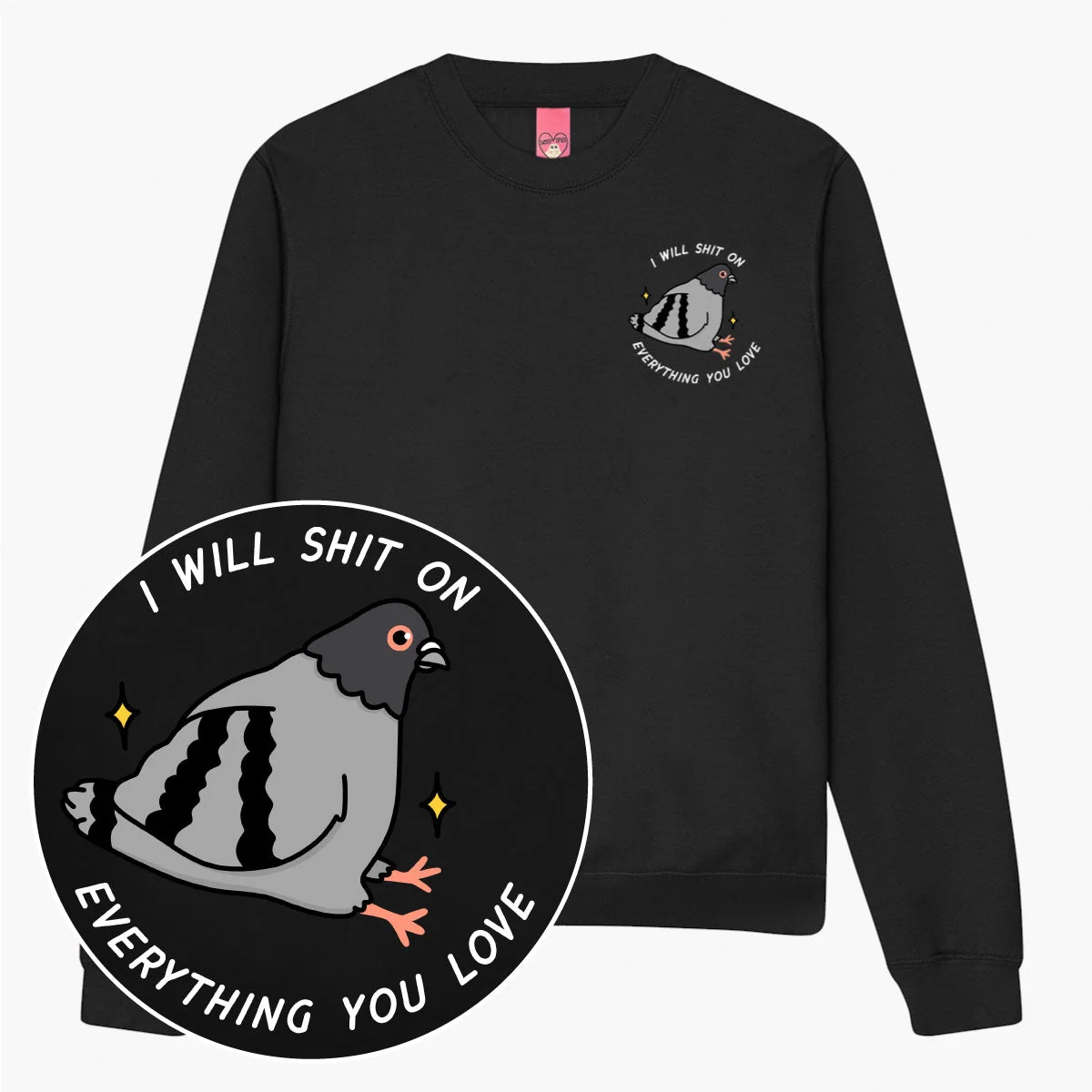 Printed Pigeon Sweatshirt - Cozy Unisex Fit