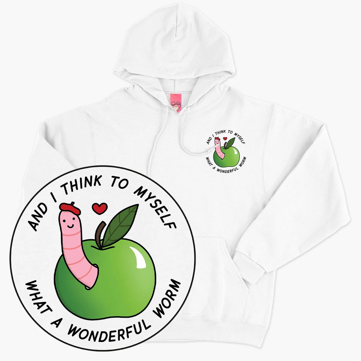 Cozy Printed Worm Unisex Hoodie