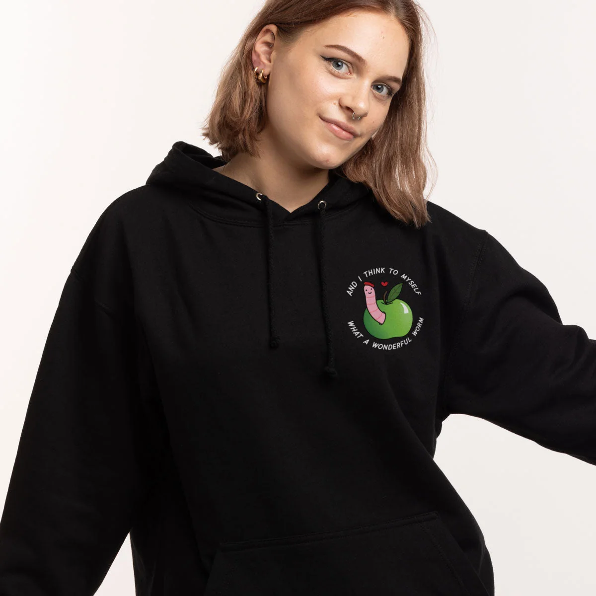 Cozy Printed Worm Unisex Hoodie