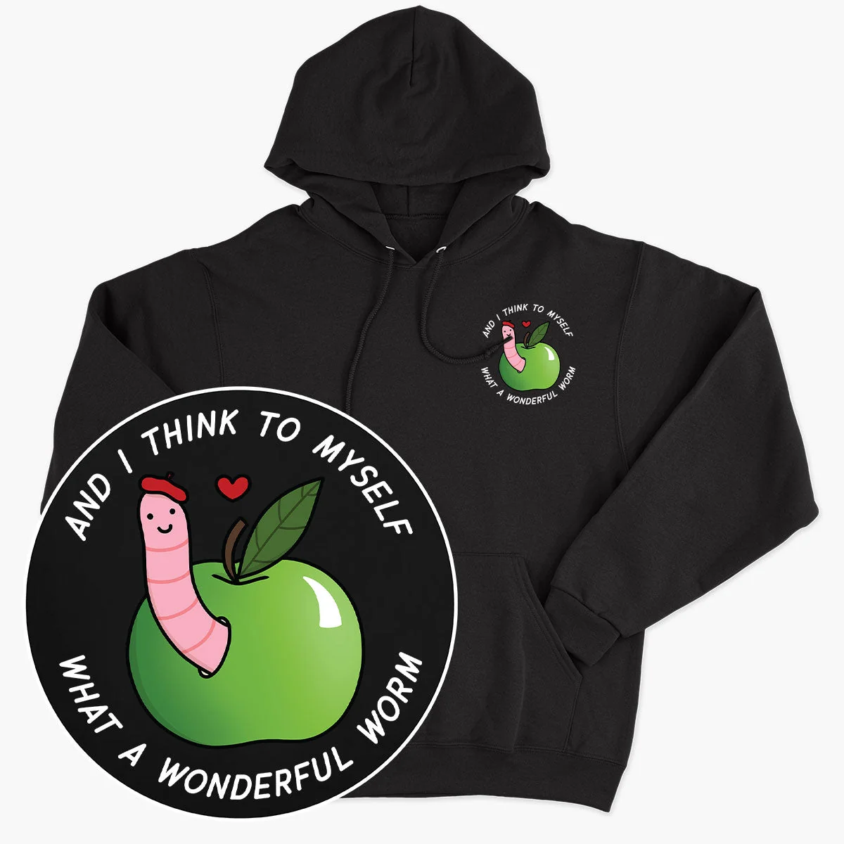 Cozy Printed Worm Unisex Hoodie