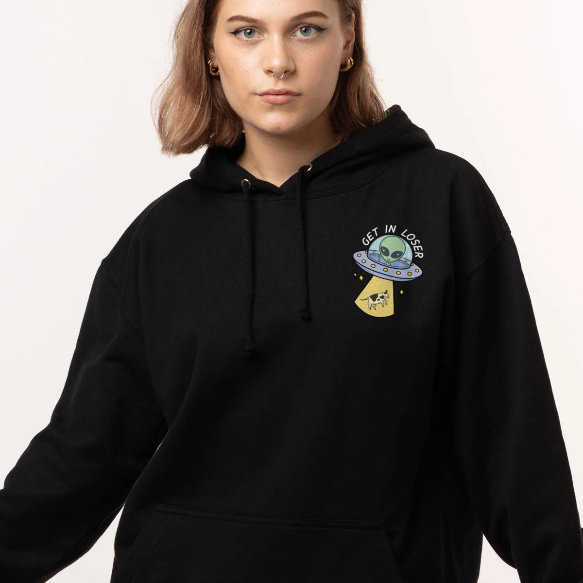 Cosy Sky Blue Printed Hoodie Unisex Fit