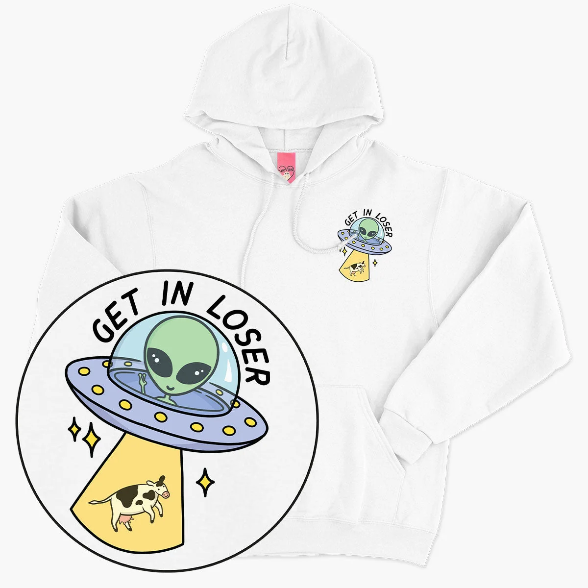 Cosy Sky Blue Printed Hoodie Unisex Fit