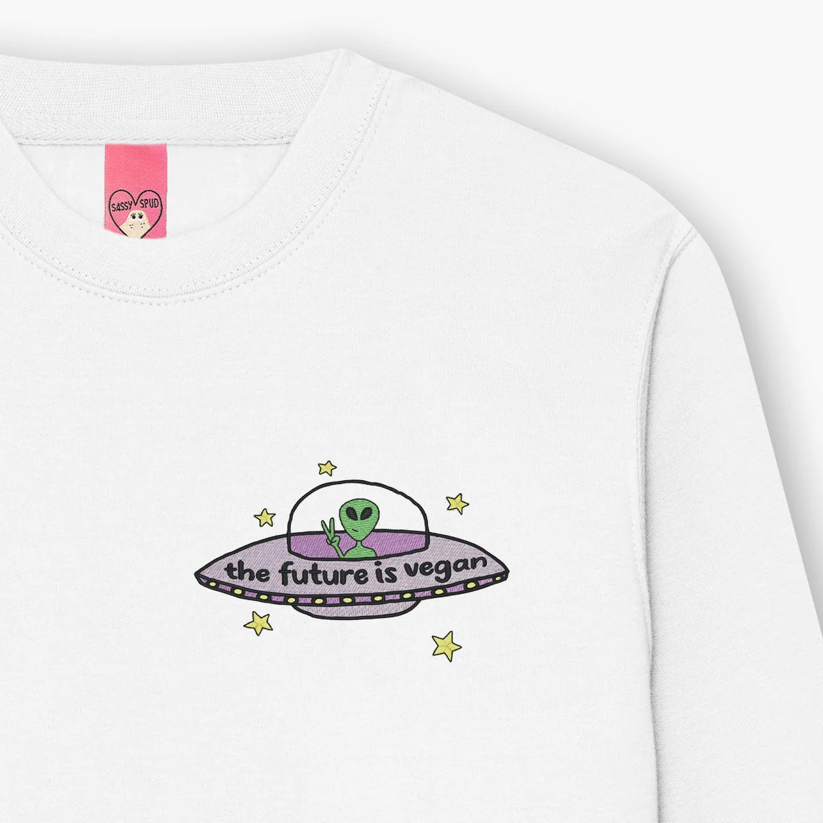 Embroidered Vegan Sweatshirt - Premium Unisex Eco-Friendly JH030